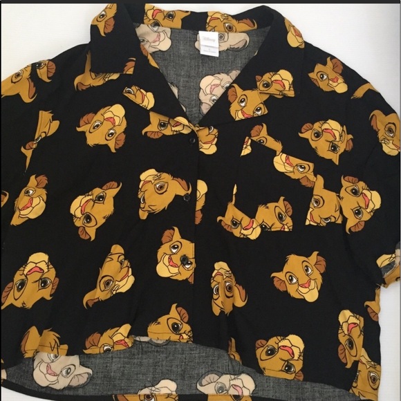 lion king button up shirt
